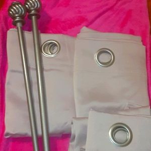 Nude light pink curtains